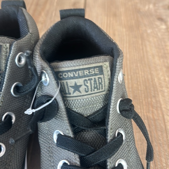 Converse ALL STAR Kicks Kids Army Green Khaki Black Brand New US1/13.5UK/32EU - Picture 4 of 8